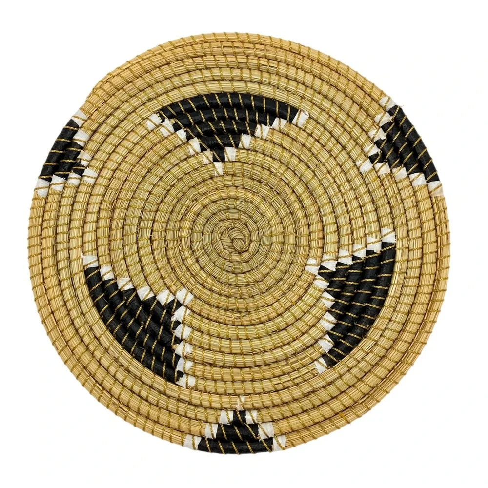 African Coiled Wall Basket Tray 10.5